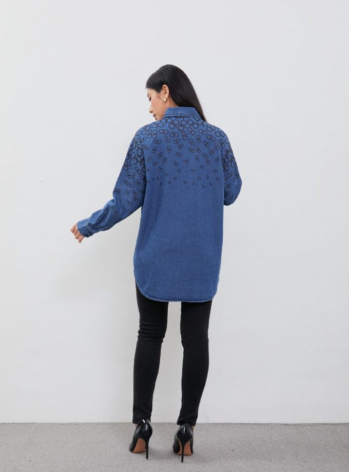 MONOGRAM DENIM DARK SHIRT